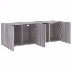 vidaXL TV Cabinets Wall-mounted Floating TV Unit Floating Shelves TV Stand - grey sonoma, 60 x 30 x 41 cm/ 2 pcs - Additional view 5