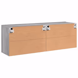 vidaXL TV Cabinets Wall-mounted Floating TV Unit Floating Shelves TV Stand - grey sonoma, 60 x 30 x 41 cm/ 2 pcs - Additional view 8