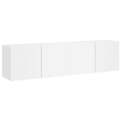 vidaXL TV Cabinets Wall-mounted Floating TV Unit Floating Shelves TV Stand - white, 80 x 30 x 41 cm/ 2 pcs