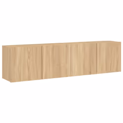 vidaXL TV Cabinets Wall-mounted Floating TV Unit Floating Shelves TV Stand - sonoma oak, 80 x 30 x 41 cm/ 2 pcs