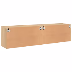 vidaXL TV Cabinets Wall-mounted Floating TV Unit Floating Shelves TV Stand - sonoma oak, 80 x 30 x 41 cm/ 2 pcs - Additional view 8