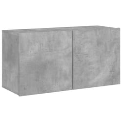 vidaXL TV Cabinets Wall-mounted Floating TV Unit Floating Shelves TV Stand - concrete grey, 80 x 30 x 41 cm/ 1 pcs