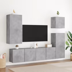 vidaXL TV Cabinets Wall-mounted Floating TV Unit Floating Shelves TV Stand - concrete grey, 80 x 30 x 41 cm/ 1 pcs - Additional view 10