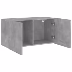 vidaXL TV Cabinets Wall-mounted Floating TV Unit Floating Shelves TV Stand - concrete grey, 80 x 30 x 41 cm/ 1 pcs - Additional view 4