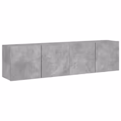 vidaXL TV Cabinets Wall-mounted Floating TV Unit Floating Shelves TV Stand - concrete grey, 80 x 30 x 41 cm/ 2 pcs