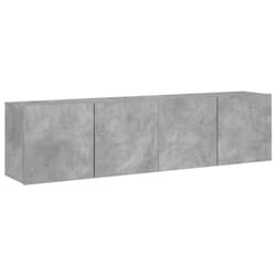 vidaXL TV Cabinets Wall-mounted Floating TV Unit Floating Shelves TV Stand - concrete grey, 80 x 30 x 41 cm/ 2 pcs