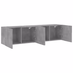 vidaXL TV Cabinets Wall-mounted Floating TV Unit Floating Shelves TV Stand - concrete grey, 80 x 30 x 41 cm/ 2 pcs - Additional view 5