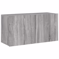 vidaXL TV Cabinets Wall-mounted Floating TV Unit Floating Shelves TV Stand - grey sonoma, 80 x 30 x 41 cm/ 1 pcs