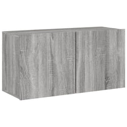 vidaXL TV Cabinets Wall-mounted Floating TV Unit Floating Shelves TV Stand - grey sonoma, 80 x 30 x 41 cm/ 1 pcs