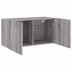 vidaXL TV Cabinets Wall-mounted Floating TV Unit Floating Shelves TV Stand - grey sonoma, 80 x 30 x 41 cm/ 1 pcs - Additional view 4