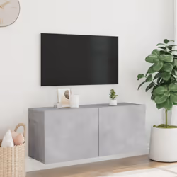 vidaXL TV Cabinets Wall-mounted Floating TV Unit Floating Shelves TV Stand - concrete grey, 100 x 30 x 41 cm/ 1 pcs