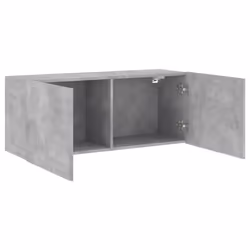 vidaXL TV Cabinets Wall-mounted Floating TV Unit Floating Shelves TV Stand - concrete grey, 100 x 30 x 41 cm/ 1 pcs - Additional view 4