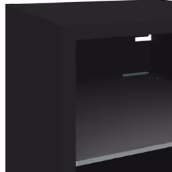 vidaXL TV Wall Cabinet with LED Lights Floating Wall Mounted TV Cabinet Black - Additional view 10