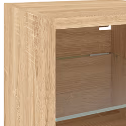 vidaXL TV Wall Cabinet with LED Lights Floating TV Unit TV Cabinet Sonoma Oak - Additional view 10