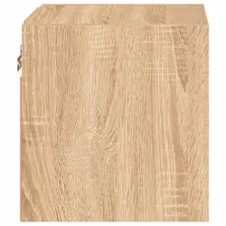 vidaXL TV Wall Cabinet with LED Lights Floating TV Unit TV Cabinet Sonoma Oak - Additional view 8
