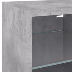 vidaXL TV Wall Cabinet with LED Lights Wall Mounted TV Units Concrete Grey - Additional view 10