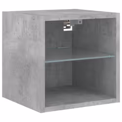 vidaXL TV Wall Cabinet with LED Lights Wall Mounted TV Units Concrete Grey - Additional view 6