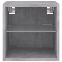 vidaXL TV Wall Cabinet with LED Lights Wall Mounted TV Units Concrete Grey - Additional view 7