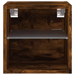 vidaXL TV Wall Cabinet with LED Lights Floating TV Unit TV Cabinet Smoked Oak - Additional view 7