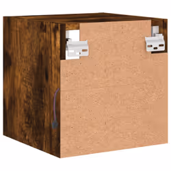 vidaXL TV Wall Cabinet with LED Lights Floating TV Unit TV Cabinet Smoked Oak - Additional view 9