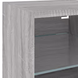vidaXL TV Wall Cabinet with LED Lights Floating TV Unit TV Cabinet Grey Sonoma - Additional view 10