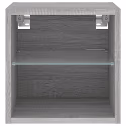 vidaXL TV Wall Cabinet with LED Lights Floating TV Unit TV Cabinet Grey Sonoma - Additional view 7