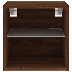 vidaXL TV Wall Cabinet with LED Lights Floating TV Unit TV Cabinet Brown Oak - Additional view 7