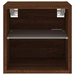 vidaXL TV Wall Cabinets with LED Lights Wall Mounted TV Units 2 pcs Brown Oak - Additional view 8