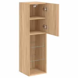 vidaXL TV Cabinets with LED Lights TV Stand TV Units Entertainment Centre - sonoma oak, 30.5 x 30 x 102 cm/ 1 pcs - Additional view 7