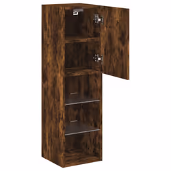 vidaXL TV Cabinets with LED Lights TV Stand TV Units Entertainment Centre - smoked oak, 30.5 x 30 x 102 cm/ 1 pcs - Additional view 7