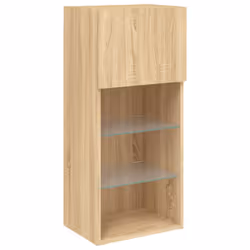 vidaXL TV Cabinets with LED Lights TV Stand TV Units Entertainment Centre - sonoma oak, 40.5 x 30 x 90 cm/ 1 pcs - Additional view 6