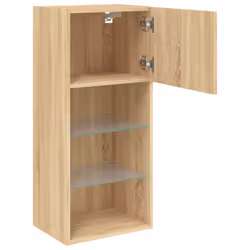 vidaXL TV Cabinets with LED Lights TV Stand TV Units Entertainment Centre - sonoma oak, 40.5 x 30 x 90 cm/ 1 pcs - Additional view 7