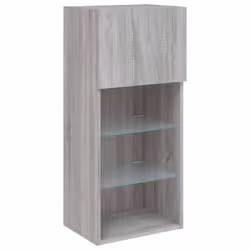 vidaXL TV Cabinets with LED Lights TV Stand TV Units Entertainment Centre - grey sonoma, 40.5 x 30 x 90 cm/ 1 pcs - Additional view 6