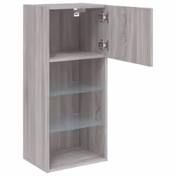vidaXL TV Cabinets with LED Lights TV Stand TV Units Entertainment Centre - grey sonoma, 40.5 x 30 x 90 cm/ 1 pcs - Additional view 7