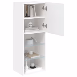 vidaXL TV Cabinets with LED Lights TV Stand TV Units Entertainment Centre - white, 40.5 x 30 x 102 cm/ 1 pcs - Additional view 5
