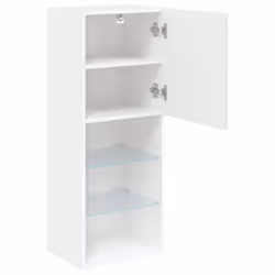 vidaXL TV Cabinets with LED Lights TV Stand TV Units Entertainment Centre - white, 40.5 x 30 x 102 cm/ 1 pcs - Additional view 7