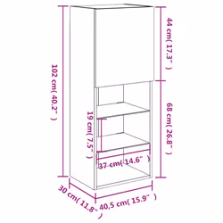 vidaXL TV Cabinets with LED Lights TV Stand TV Units Entertainment Centre - concrete grey - Additional view 3