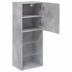 vidaXL TV Cabinets with LED Lights TV Stand TV Units Entertainment Centre - concrete grey - Additional view 7