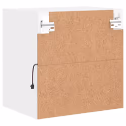 vidaXL Bedside Cabinets with LED Lights Wall-mounted Side Table 2 pcs White - Additional view 10