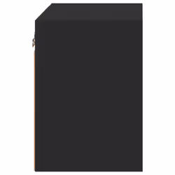 vidaXL Bedside Cabinet with LED Lights Wall-mounted Nightstand Bed Table Black - Additional view 7