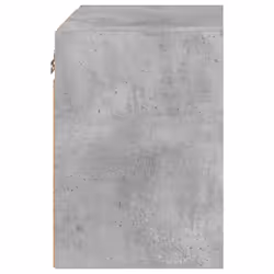 vidaXL Bedside Cabinet with LED Lights Wall-mounted Nightstand Concrete Grey - Additional view 7