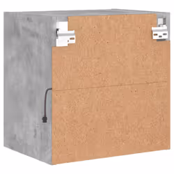 vidaXL Bedside Cabinet with LED Lights Wall-mounted Nightstand Concrete Grey - Additional view 8