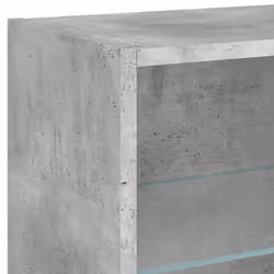 vidaXL Bedside Cabinet with LED Lights Wall-mounted Nightstand Concrete Grey - Additional view 9