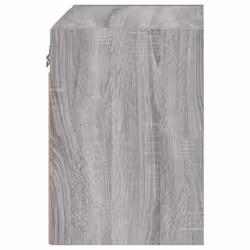 vidaXL Bedside Cabinet with LED Lights Wall-mounted Nightstand Grey Sonoma - Additional view 7