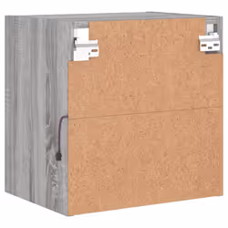 vidaXL Bedside Cabinet with LED Lights Wall-mounted Nightstand Grey Sonoma - Additional view 8