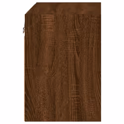 vidaXL Bedside Cabinet with LED Lights Wall-mounted Nightstand Table Brown Oak - Additional view 7