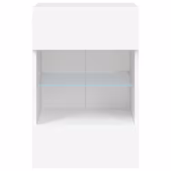 vidaXL TV Wall Cabinets with LED Lights TV Wall Unit Storage Floating TV Unit - white, 40 x 30 x 60.5 cm/ 1 pcs - Additional view 8