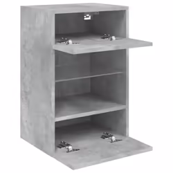 vidaXL TV Wall Cabinets with LED Lights TV Wall Unit Storage Floating TV Unit - concrete grey, 40 x 30 x 60.5 cm/ 1 pcs - Additional view 7