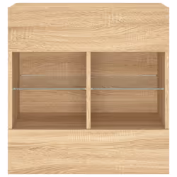 vidaXL TV Wall Cabinets with LED Lights TV Wall Unit Storage Floating TV Unit - sonoma oak, 58.5 x 30 x 60.5 cm/ 1 pcs - Additional view 6