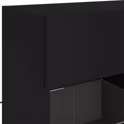 vidaXL TV Wall Cabinets with LED Lights TV Wall Unit Storage Floating TV Unit - black, 78.5 x 30 x 60.5 cm/ 1 pcs - Additional view 10